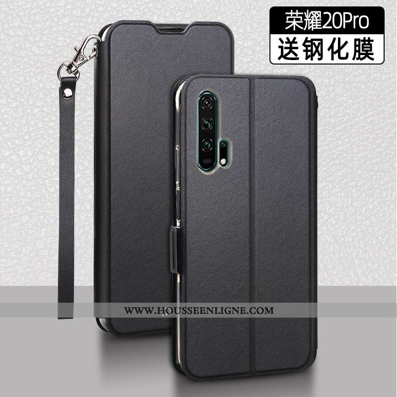Étui Honor 20 Pro Cuir Fluide Doux Incassable Coque Protection Tout Compris Noir