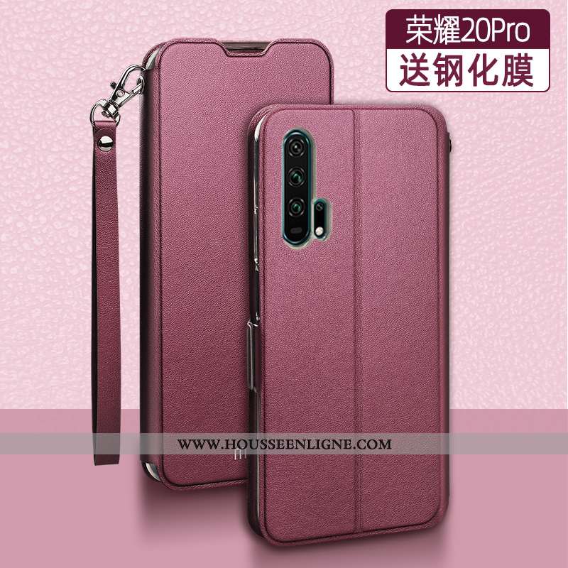 Étui Honor 20 Pro Cuir Fluide Doux Incassable Coque Protection Tout Compris Noir