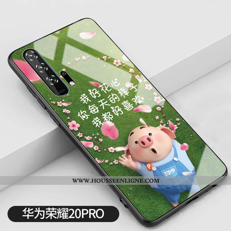 Étui Honor 20 Pro Dessin Animé Charmant Tout Compris Difficile Cœur Coque Protection Rose