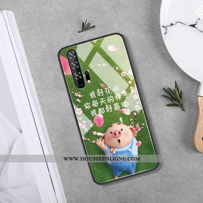 Étui Honor 20 Pro Dessin Animé Charmant Tout Compris Difficile Cœur Coque Protection Rose