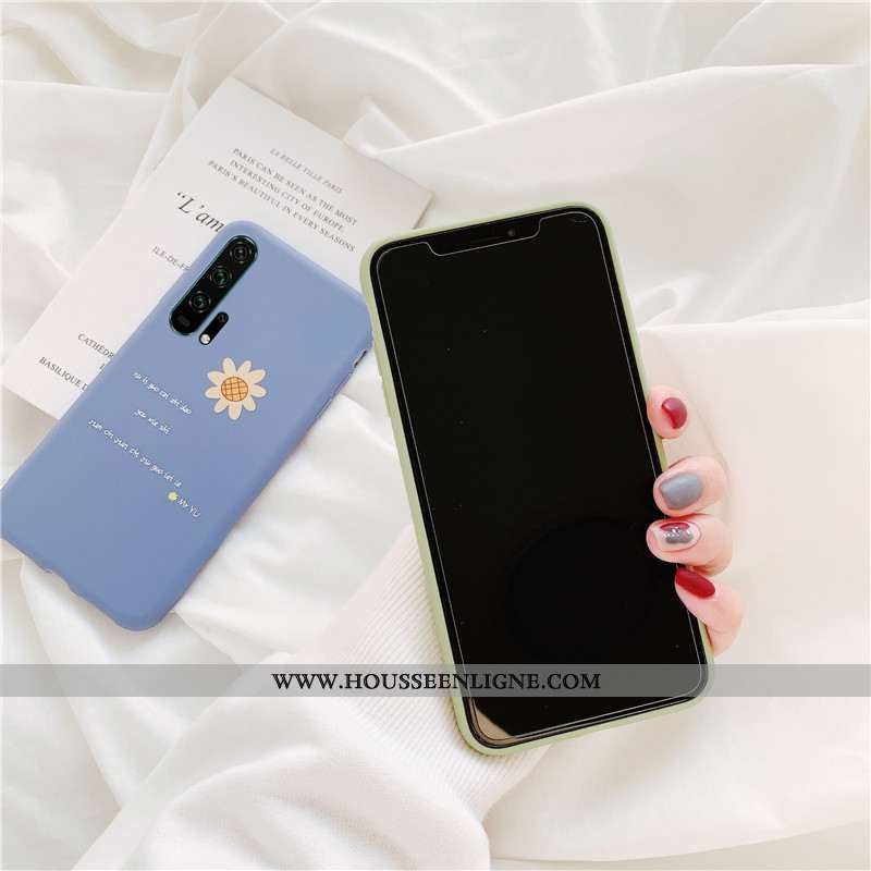 Étui Honor 20 Pro Délavé En Daim Fluide Doux Coque Silicone Protection Vert Téléphone Portable Verte