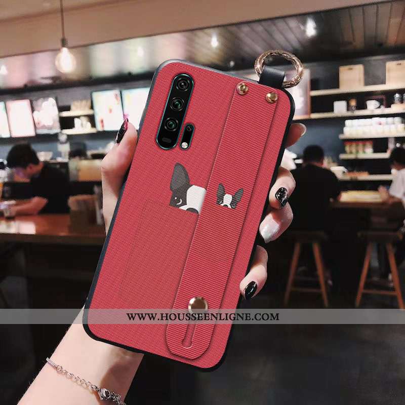 Étui Honor 20 Pro Fluide Doux Personnalité Rouge Dessin Animé Incassable Téléphone Portable