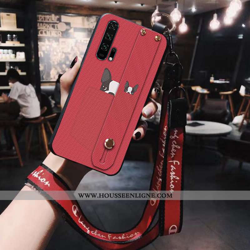 Étui Honor 20 Pro Fluide Doux Personnalité Rouge Dessin Animé Incassable Téléphone Portable
