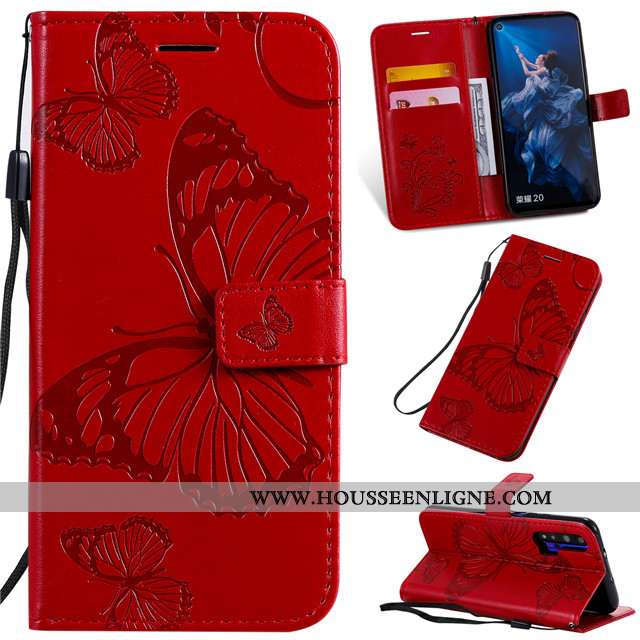 Étui Honor 20 Pro Fluide Doux Silicone Cuir Clamshell Rose Protection