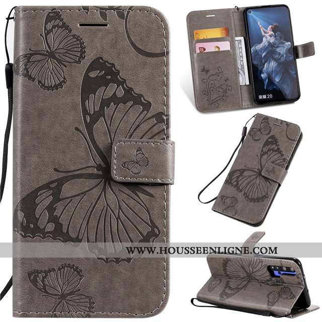 Étui Honor 20 Pro Fluide Doux Silicone Cuir Clamshell Rose Protection