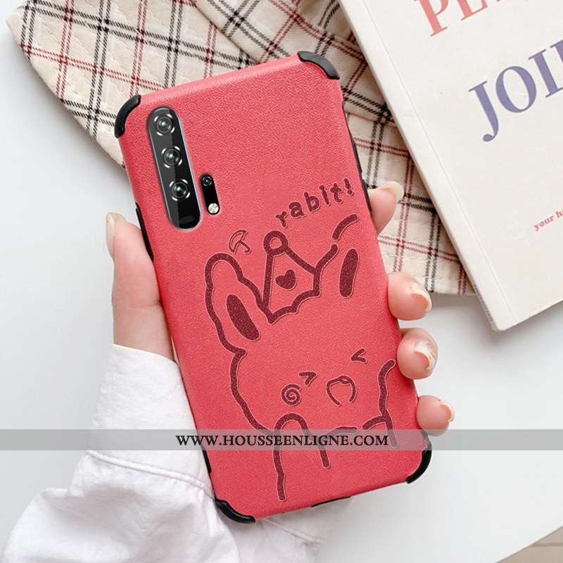 Étui Honor 20 Pro Fluide Doux Silicone Tout Compris Ours Téléphone Portable Cuir Tendance Violet