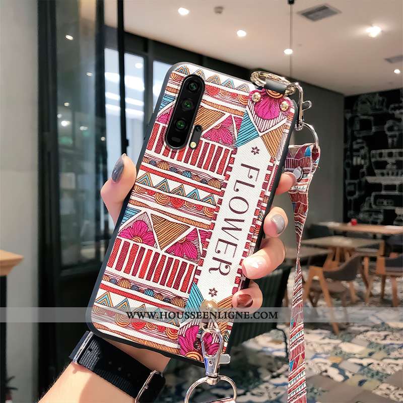 Étui Honor 20 Pro Fluide Doux Silicone Téléphone Portable Rouge Incassable Protection Rose