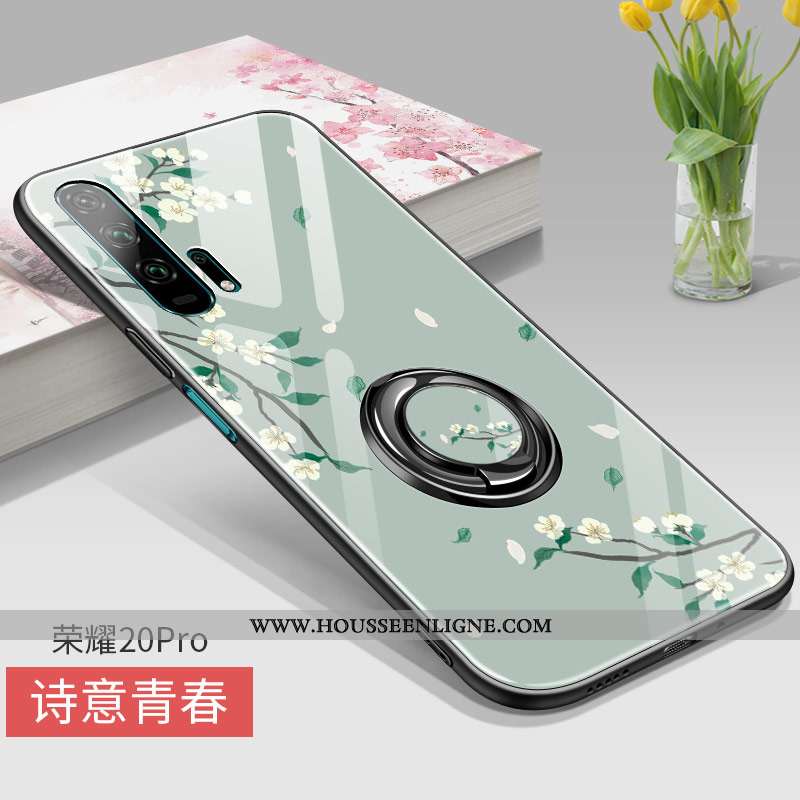 Étui Honor 20 Pro Légère Fluide Doux Miroir Support Verre Créatif Incassable Blanche