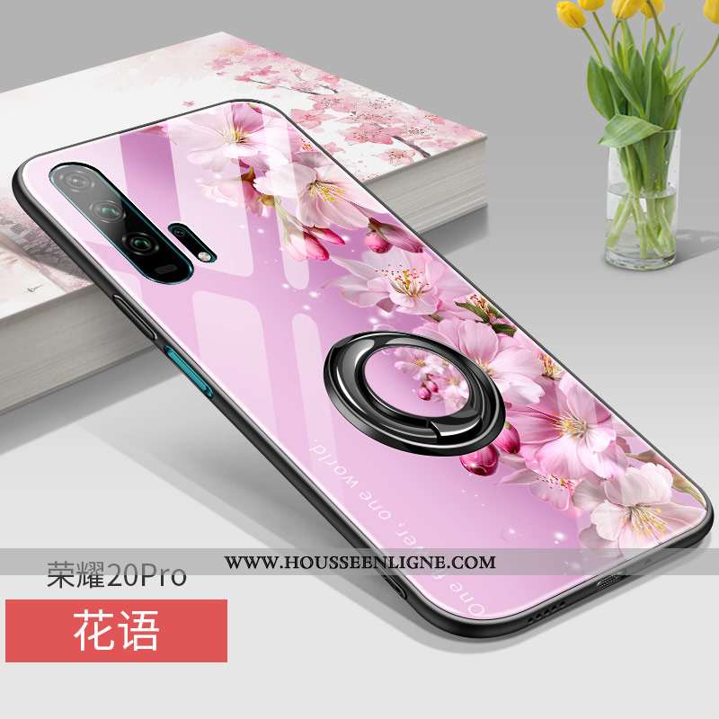Étui Honor 20 Pro Légère Fluide Doux Miroir Support Verre Créatif Incassable Blanche