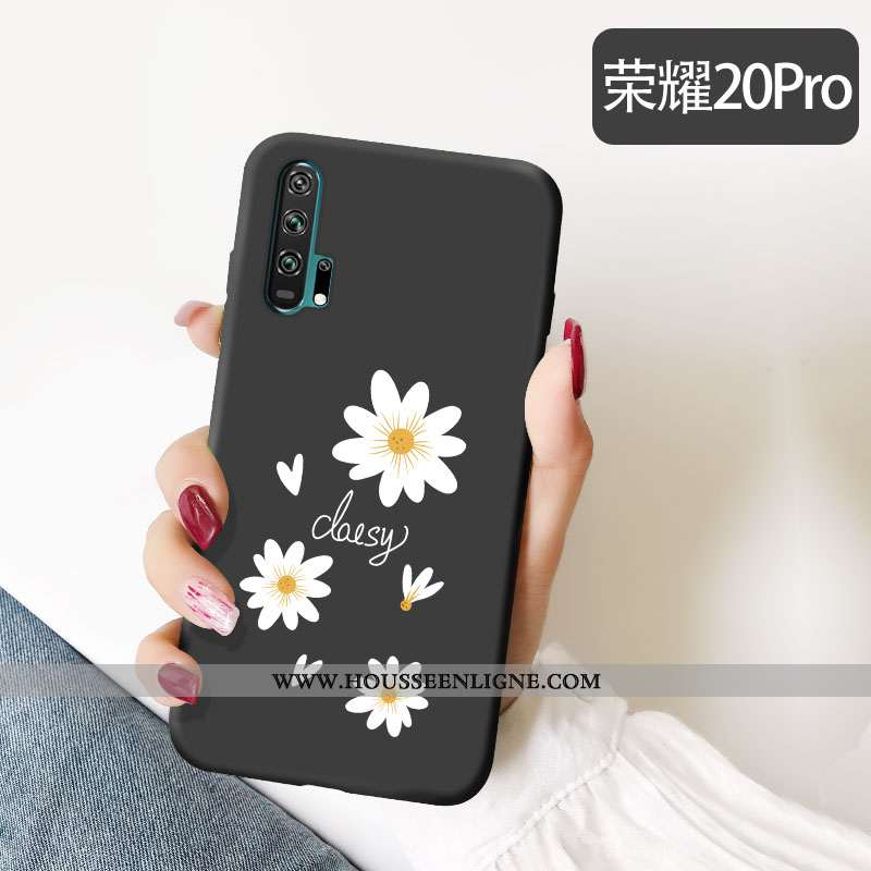 Étui Honor 20 Pro Légère Mode Légères Protection Délavé En Daim Net Rouge Charmant Noir