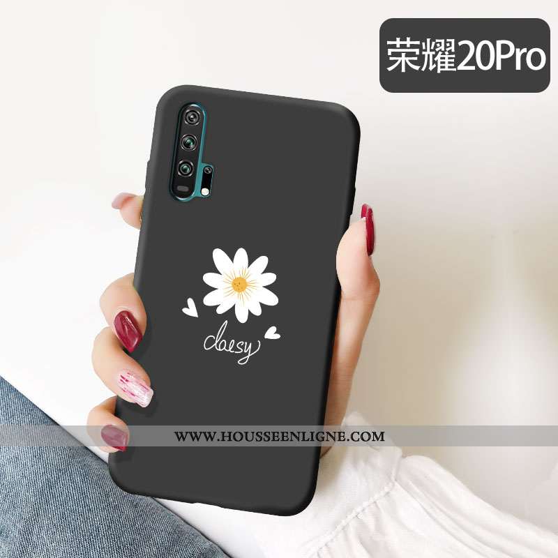 Étui Honor 20 Pro Légère Mode Légères Protection Délavé En Daim Net Rouge Charmant Noir