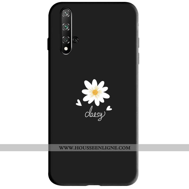 Étui Honor 20 Pro Légère Mode Légères Protection Délavé En Daim Net Rouge Charmant Noir
