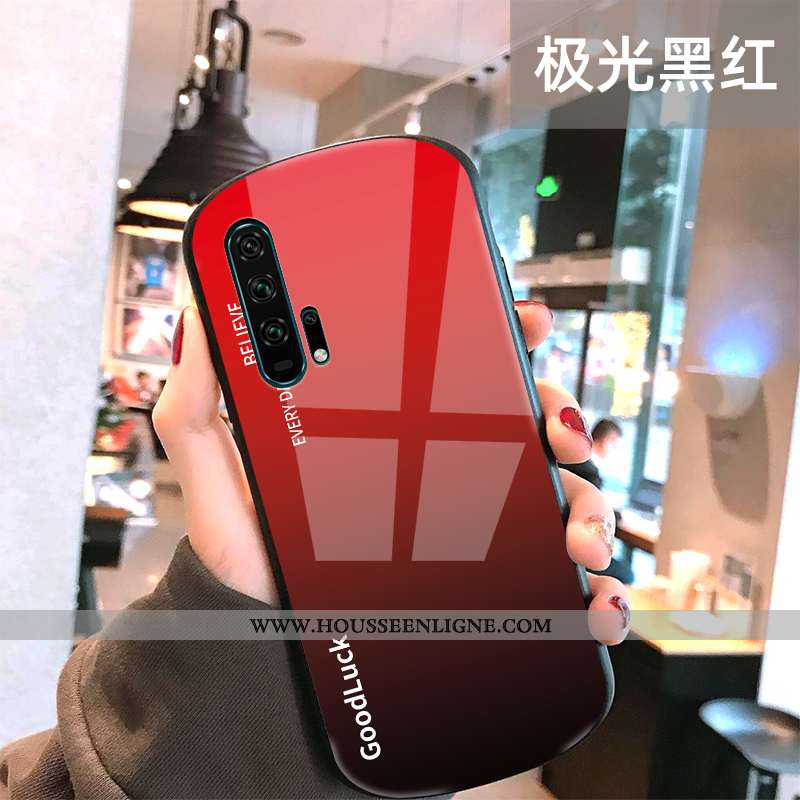 Étui Honor 20 Pro Légère Protection Vent Dégradé Verre Rouge