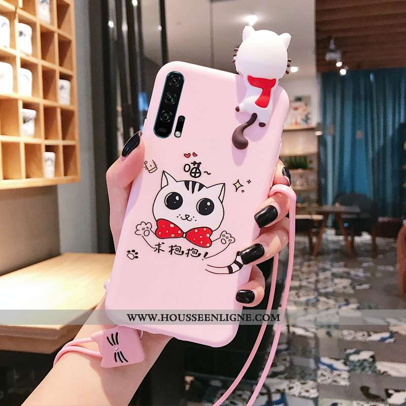 Étui Honor 20 Pro Ornements Suspendus Charmant Rose Coque Incassable Téléphone Portable Dimensionnel