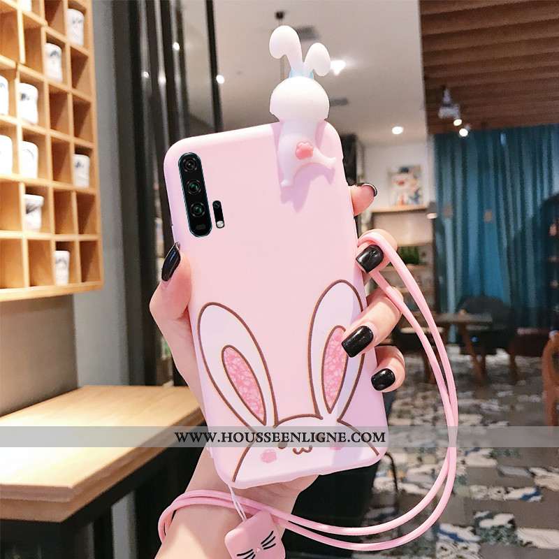 Étui Honor 20 Pro Ornements Suspendus Charmant Rose Coque Incassable Téléphone Portable Dimensionnel