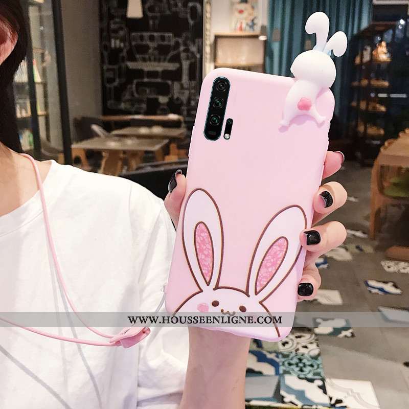 Étui Honor 20 Pro Ornements Suspendus Charmant Rose Coque Incassable Téléphone Portable Dimensionnel