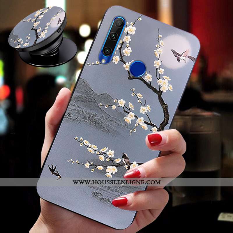 Étui Honor 20 Pro Personnalité Gaufrage Silicone Protection Personnalisé Fluide Doux Tendance Rose