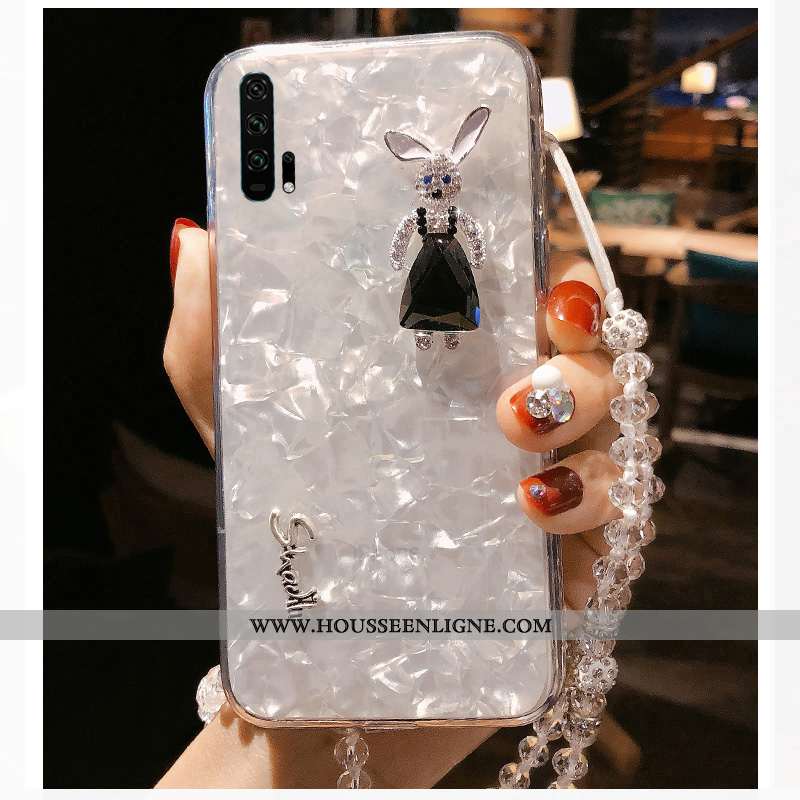 Étui Honor 20 Pro Protection Ornements Suspendus Rose Incassable Téléphone Portable Cou Suspendu