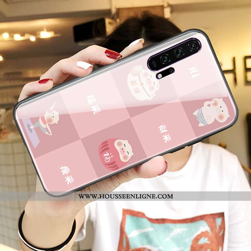 Étui Honor 20 Pro Protection Verre Coque Personnalité Orange Amoureux Incassable