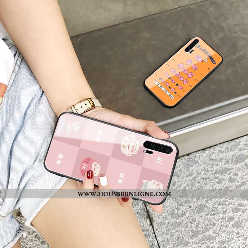 Étui Honor 20 Pro Protection Verre Coque Personnalité Orange Amoureux Incassable
