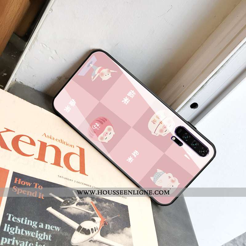 Étui Honor 20 Pro Protection Verre Coque Personnalité Orange Amoureux Incassable