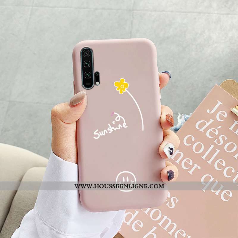 Étui Honor 20 Pro Silicone Protection Délavé En Daim Coque Tout Compris Violet Rose