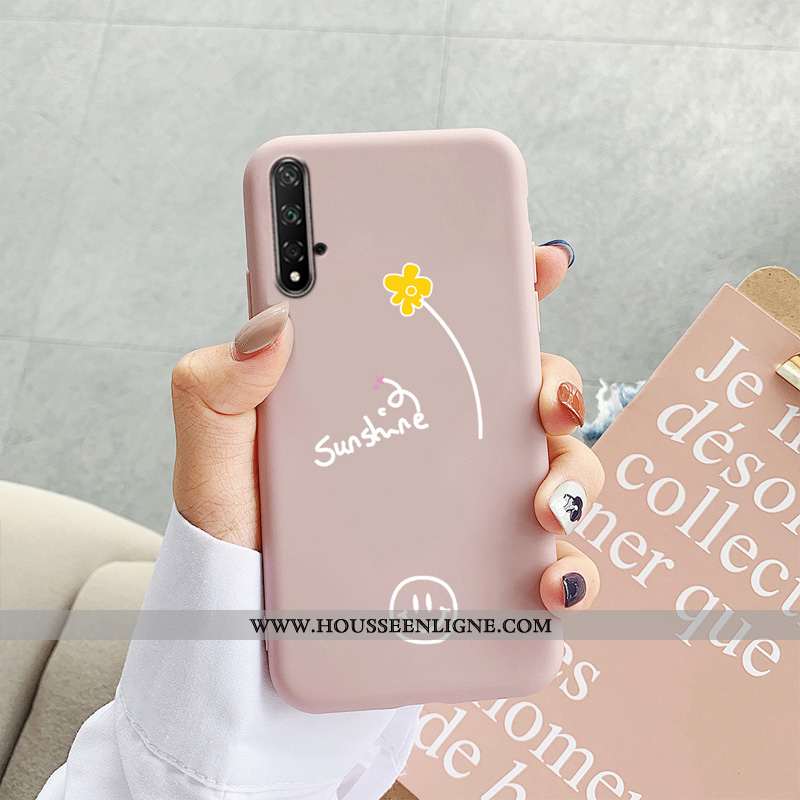 Étui Honor 20 Pro Silicone Protection Délavé En Daim Coque Tout Compris Violet Rose