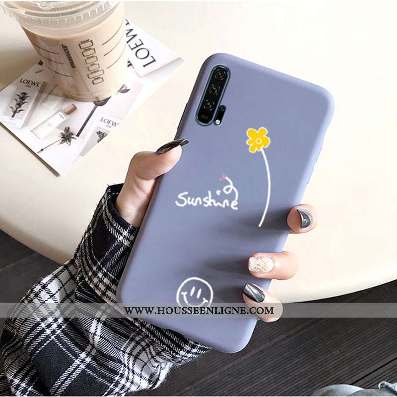 Étui Honor 20 Pro Silicone Protection Délavé En Daim Coque Tout Compris Violet Rose