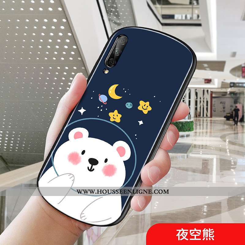 Étui Honor 20 Protection Créatif Blanc Simple Net Rouge Coque Dessin Animé Bleu Foncé