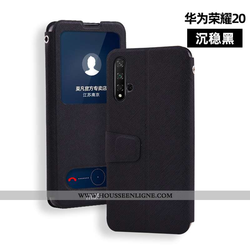 Étui Honor 20 Silicone Protection Incassable Jeunesse Cuir Clamshell Khaki