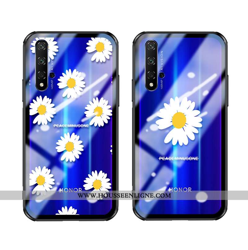 Étui Honor 20 Silicone Protection Net Rouge Fluide Doux Téléphone Portable Verre Bleu