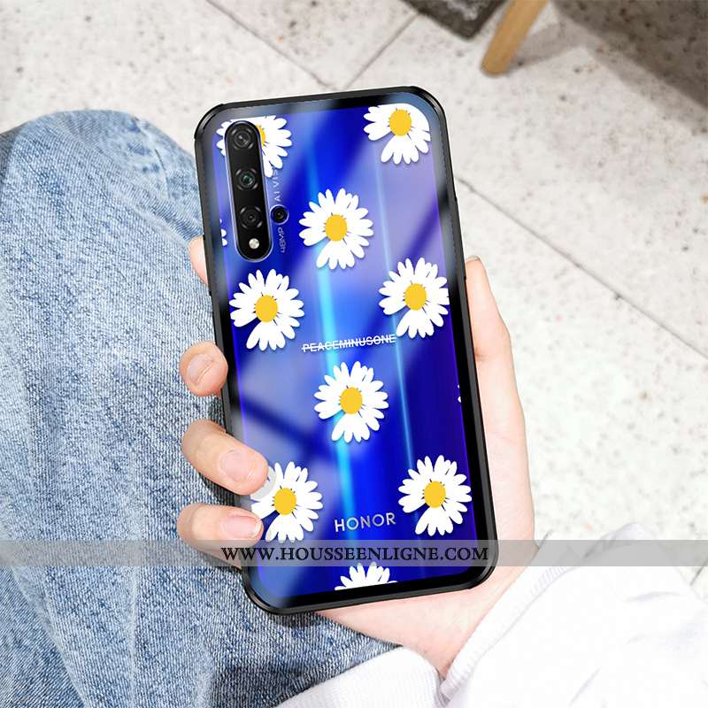 Étui Honor 20 Silicone Protection Net Rouge Fluide Doux Téléphone Portable Verre Bleu