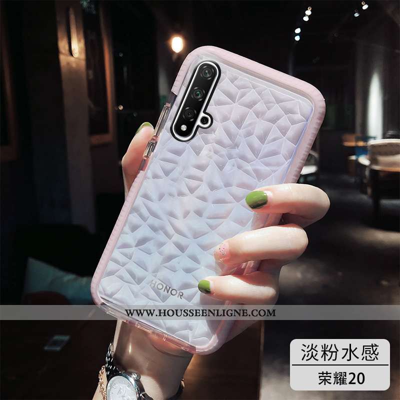 Étui Honor 20 Silicone Transparent Tendance Personnalité Net Rouge Téléphone Portable Incassable Ros