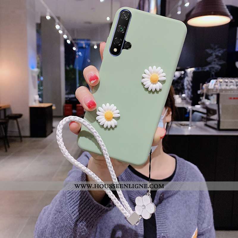 Étui Honor 20 Ultra Légère Coque Fluide Doux Ornements Suspendus Jeunesse Silicone Blanche