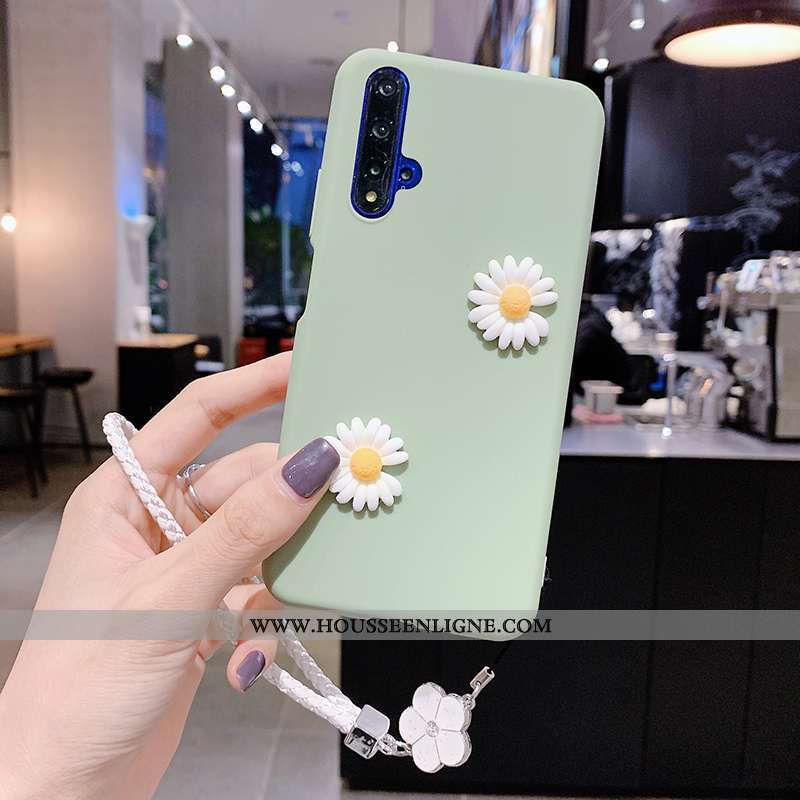 Étui Honor 20 Ultra Légère Coque Fluide Doux Ornements Suspendus Jeunesse Silicone Blanche