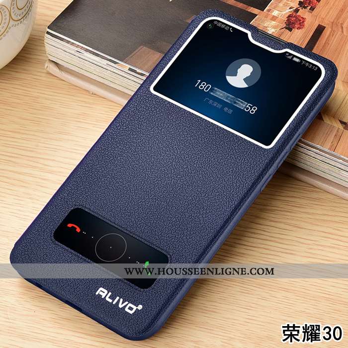 Étui Honor 30 Cuir Fluide Doux Tout Compris Silicone Incassable Difficile Noir