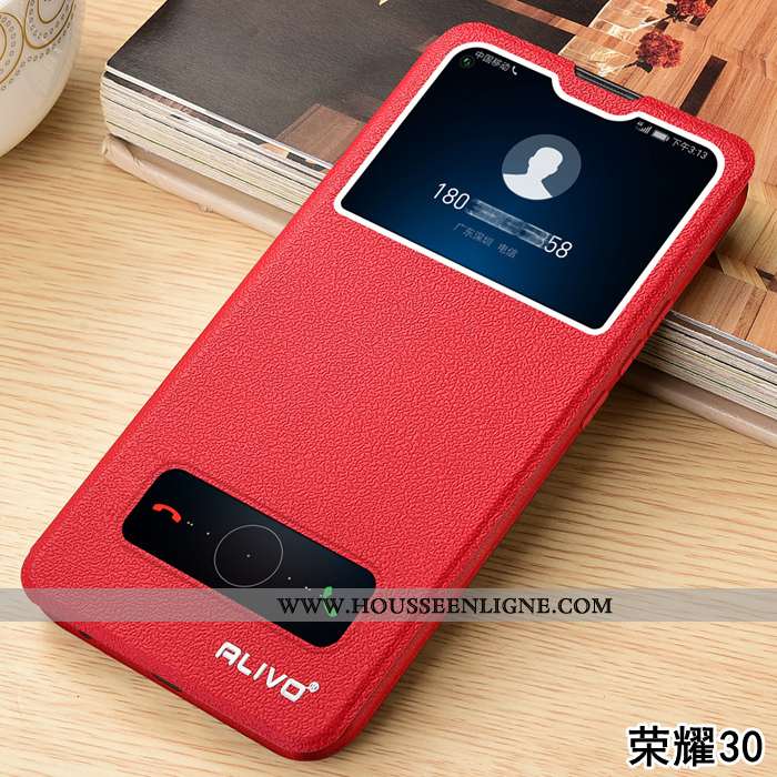 Étui Honor 30 Cuir Fluide Doux Tout Compris Silicone Incassable Difficile Noir
