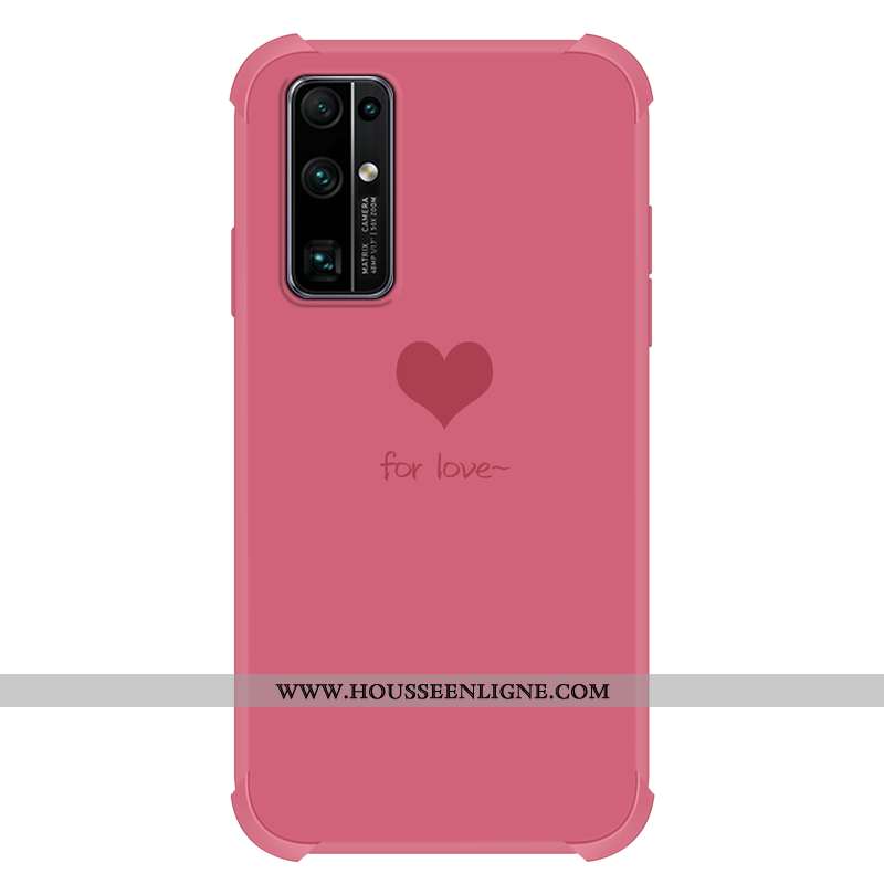 Étui Honor 30 Fluide Doux Silicone Nouveau Incassable Protection Tendance Mode Rouge