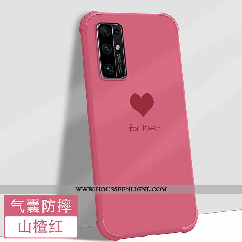 Étui Honor 30 Fluide Doux Silicone Nouveau Incassable Protection Tendance Mode Rouge