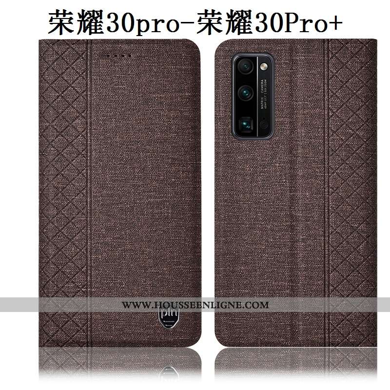 Étui Honor 30 Pro Cuir Protection Incassable Housse Coque Gris