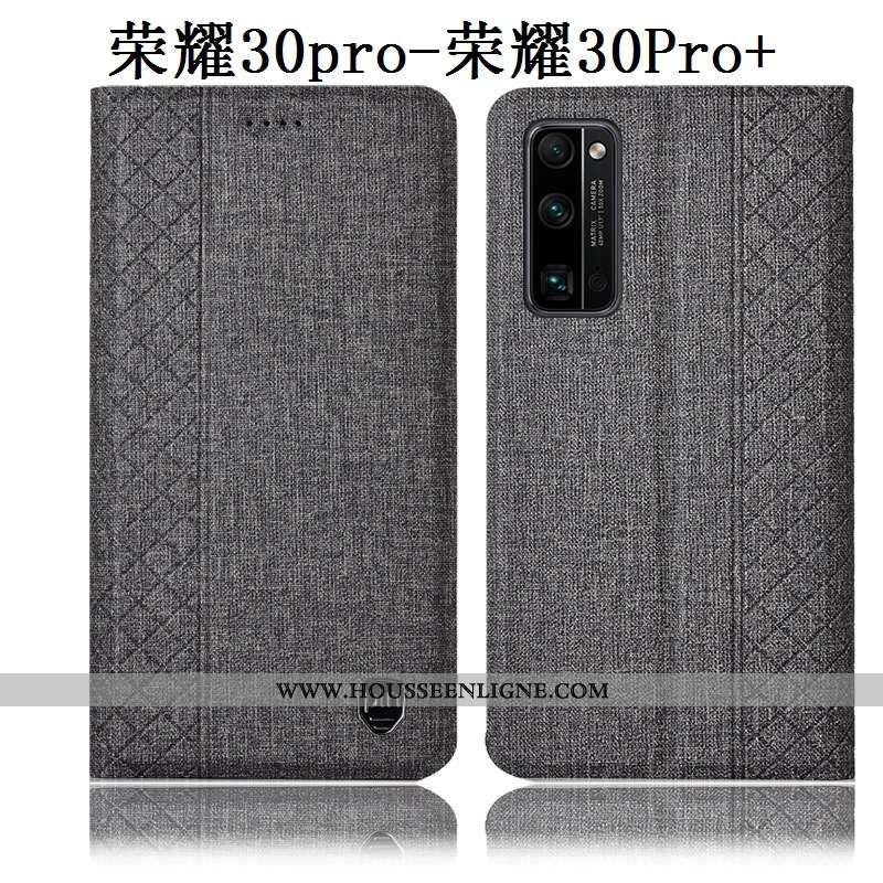 Étui Honor 30 Pro Cuir Protection Incassable Housse Coque Gris