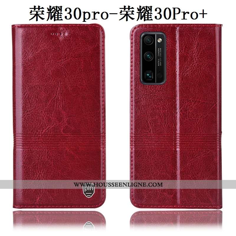 Étui Honor 30 Pro Cuir Véritable Protection Rose Coque Incassable Tout Compris