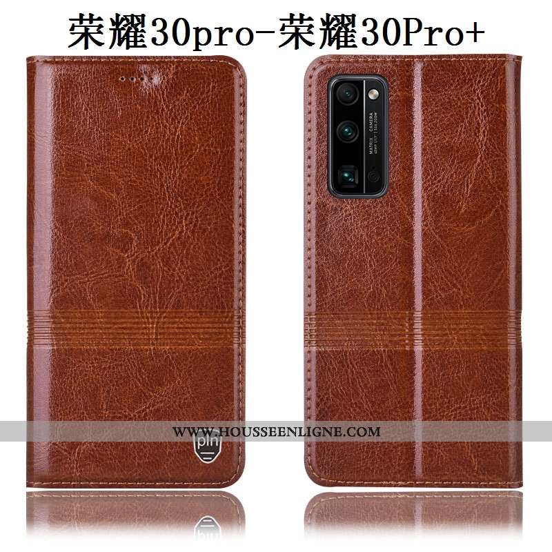 Étui Honor 30 Pro Cuir Véritable Protection Rose Coque Incassable Tout Compris
