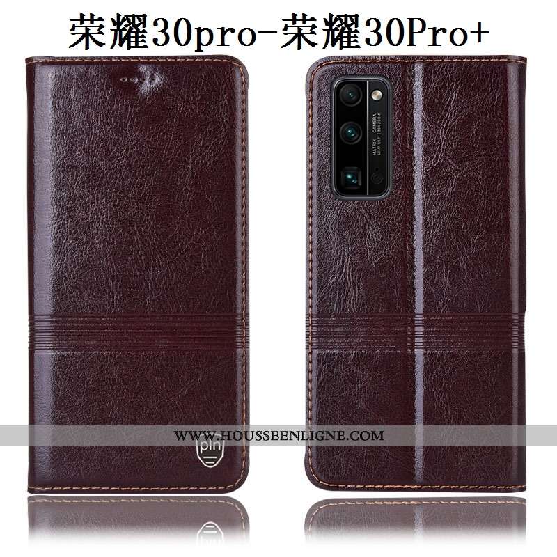 Étui Honor 30 Pro Cuir Véritable Protection Rose Coque Incassable Tout Compris