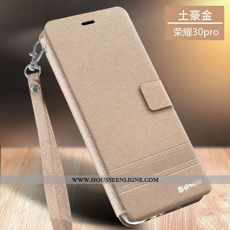 Étui Honor 30 Pro Protection Cuir Or Incassable Business Téléphone Portable Doré