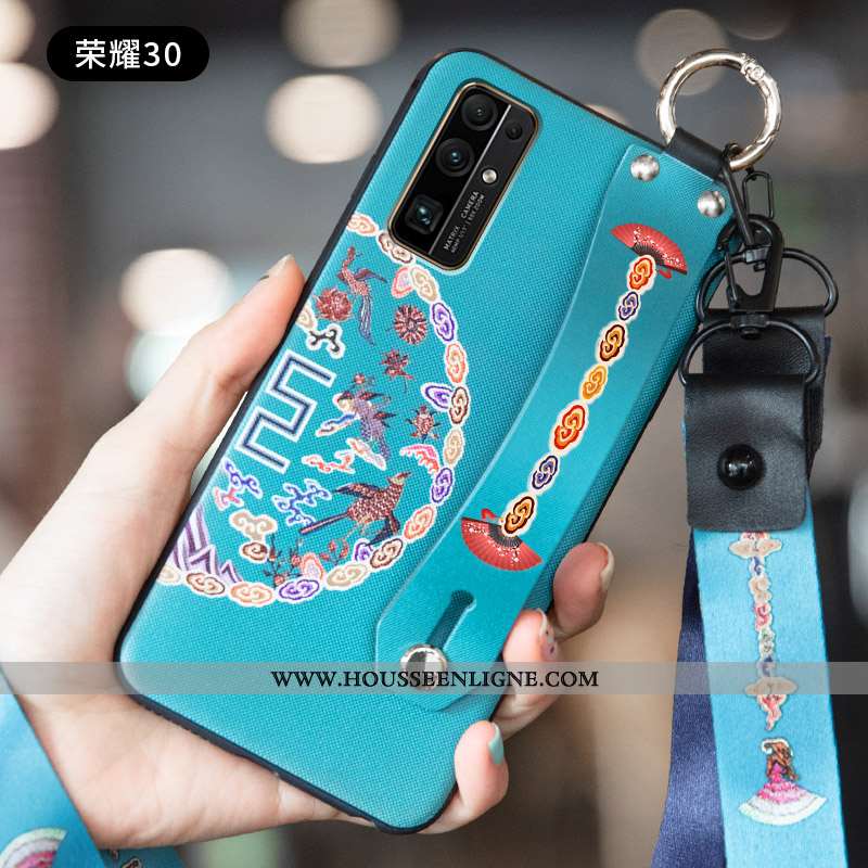 Étui Honor 30 Protection Délavé En Daim Silicone Vintage Personnalité Coque Créatif Rose