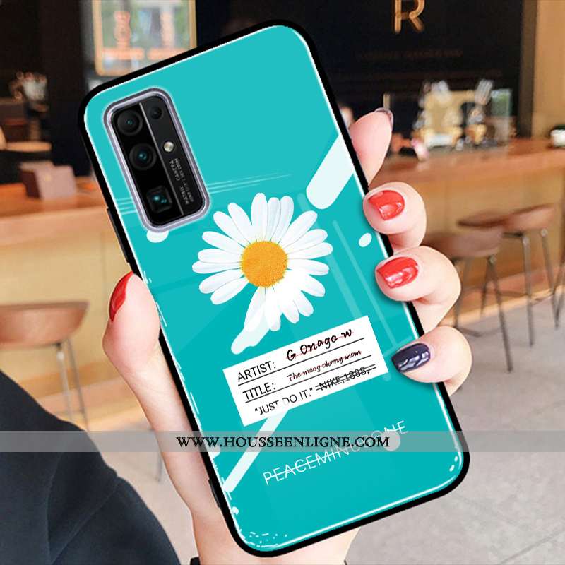 Étui Honor 30 Protection Verre Créatif Tempérer Difficile Légère Dragon Bleu