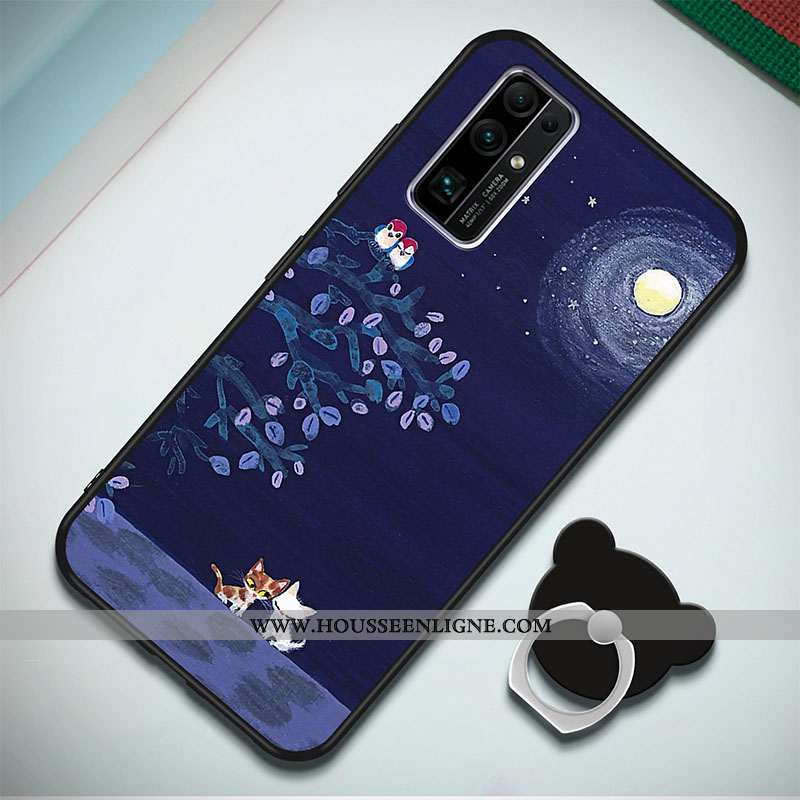 Étui Honor 30 Silicone Protection Nouveau Incassable Coque Fluide Doux Bleu Foncé