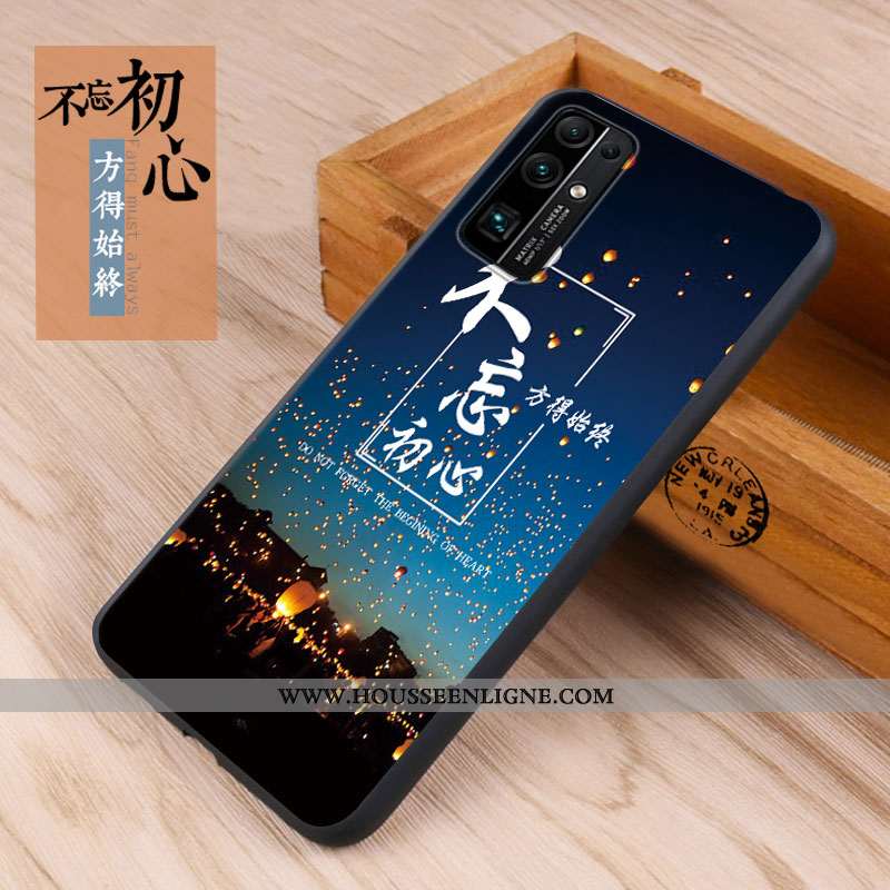 Étui Honor 30 Silicone Tendance Fluide Doux Bleu Coque Incassable