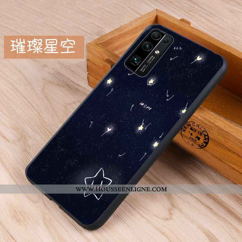 Étui Honor 30 Silicone Tendance Fluide Doux Bleu Coque Incassable